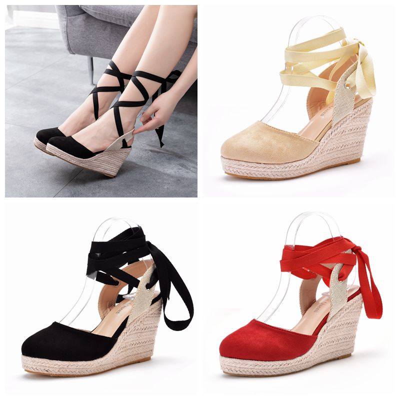 Wedge Espadrille Women - Sandálias Femininas Plataforma Anabela Estilo Espadrille