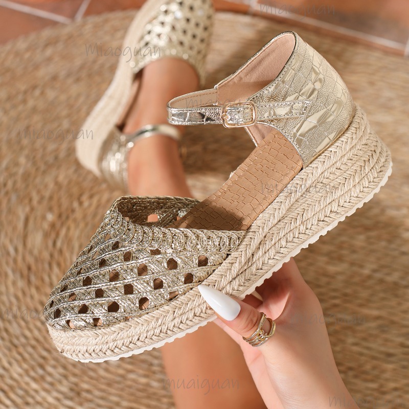 Sandálias Anabela Boho Feminin - Wedge Espadrille Women avaliação e preço