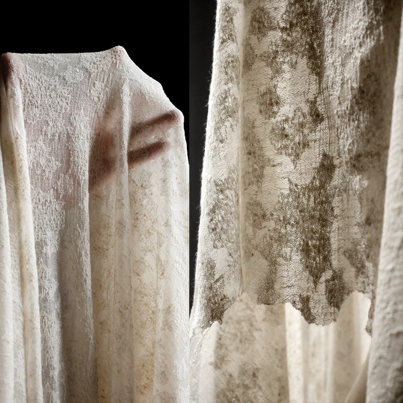 Tecido de Malha de Algodão e L - Linen Dress Wrap avaliação e preço