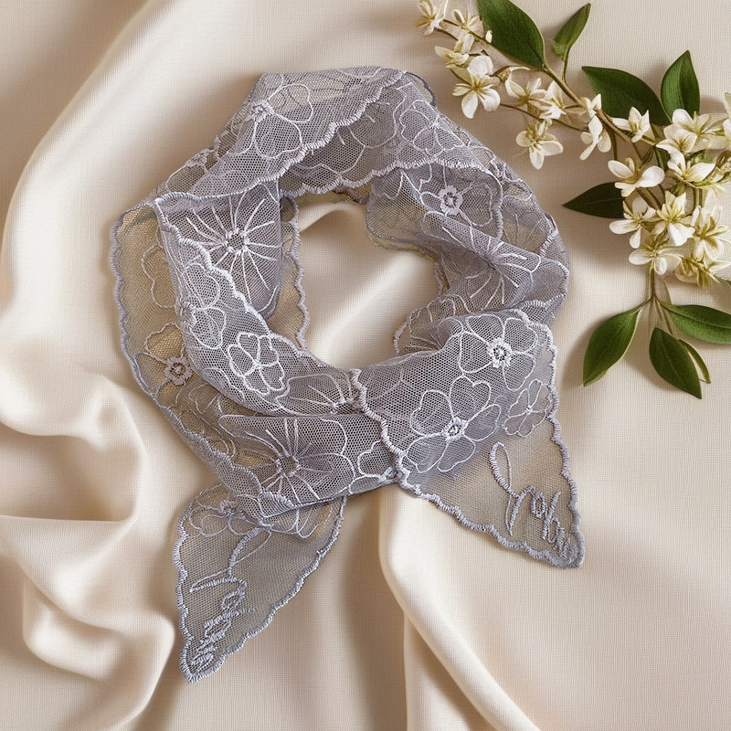 Lenço de seda francês de renda - Headband Summer Knit avaliação e preço