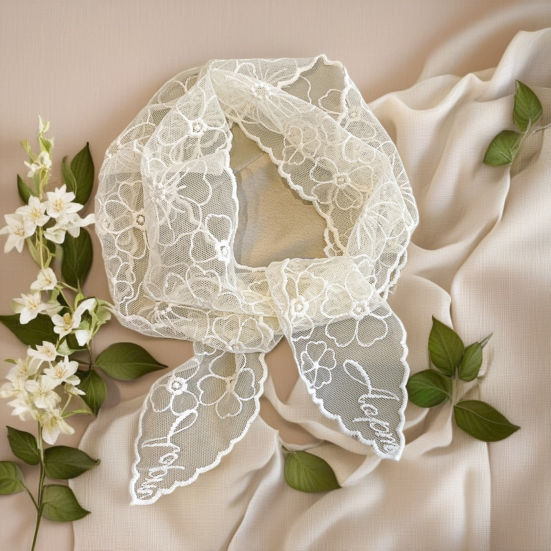 Lenço de seda francês de renda - Headband Summer Knit avaliação e preço