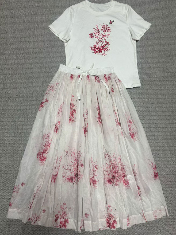 Conjunto Floral Feminino de Ve - Midi Skirt Floral avaliação e preço