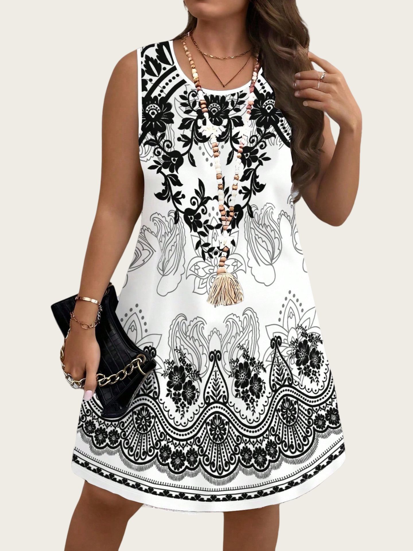 Vestidos Vintage Estilo Étnico - Romper Floral Print avaliação e preço