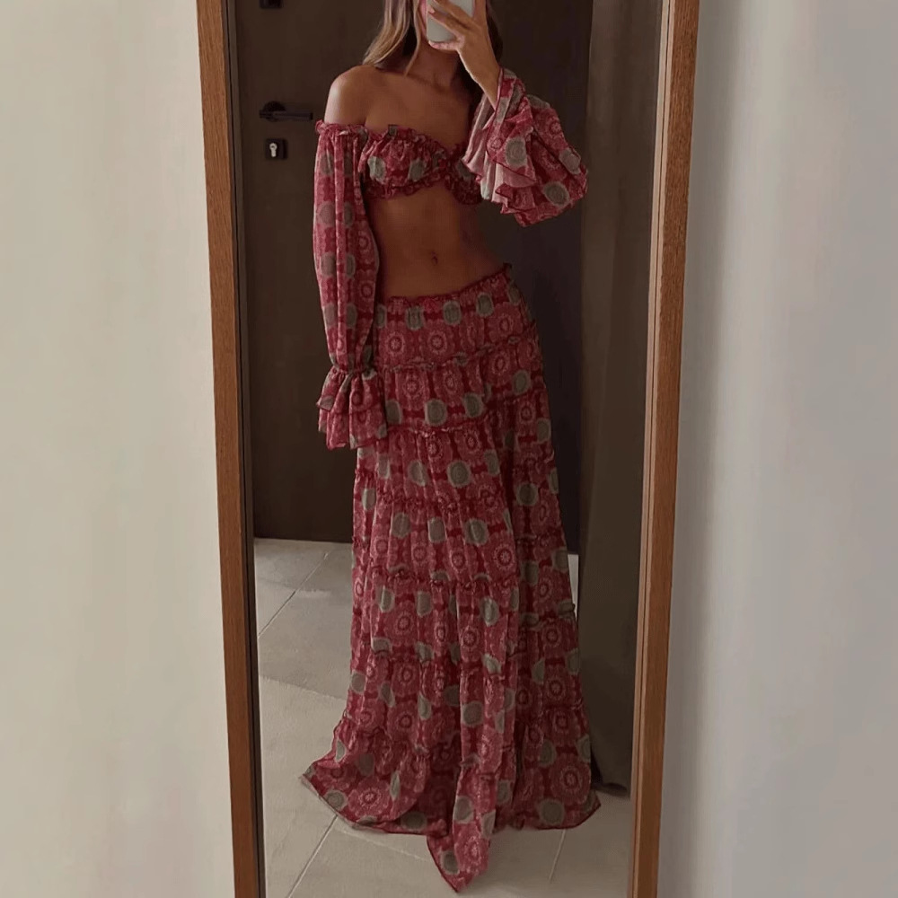 Conjunto de Saia com Estampa V - Romper Floral Print avaliação e preço