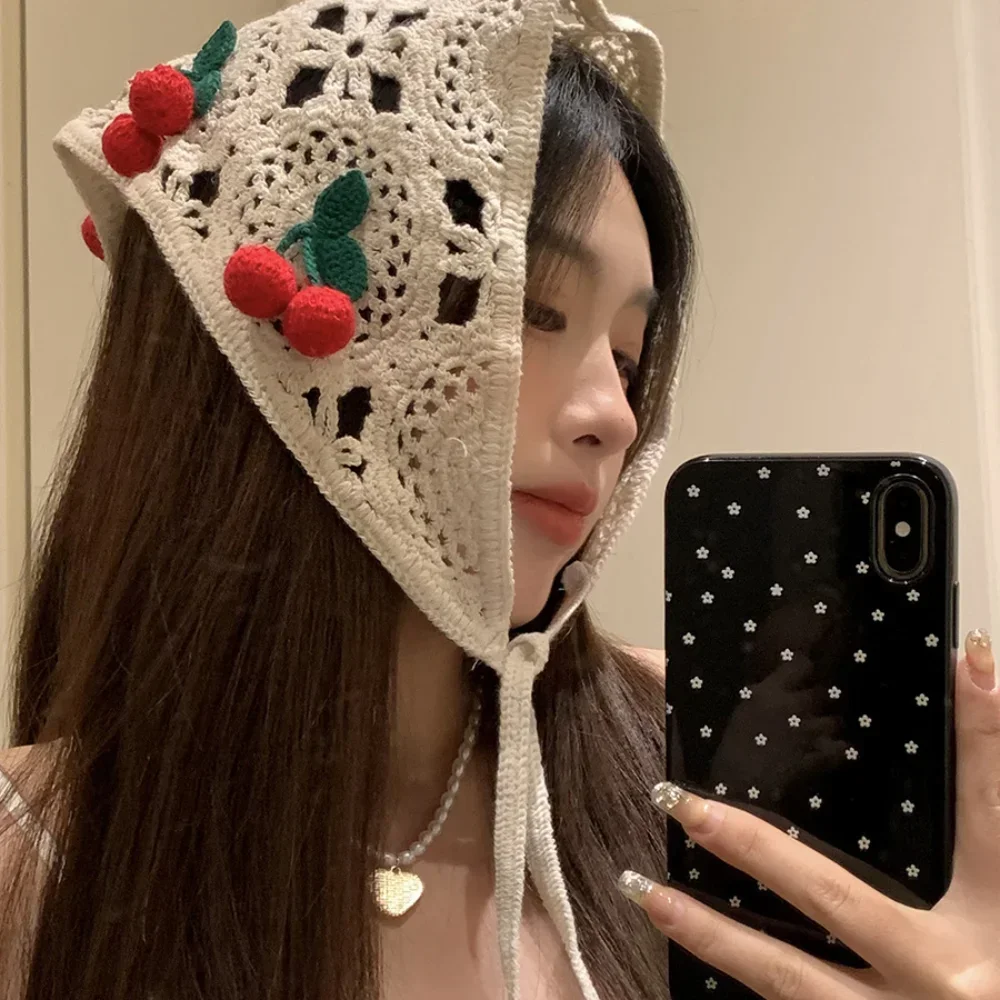 Doce estilo pastoral francês t - Headband Summer Knit avaliação e preço