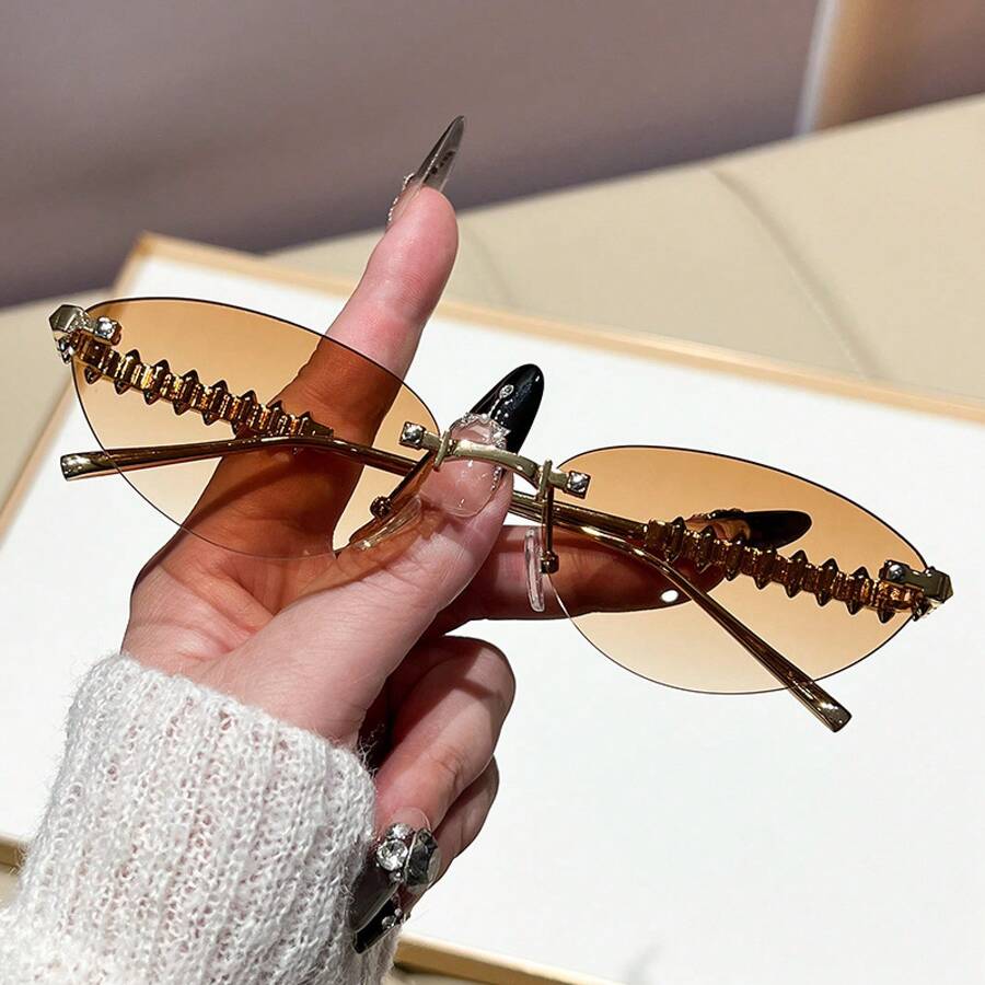 Óculos de Moda Sem Armação com - Sunglasses Cat Eye avaliação e preço