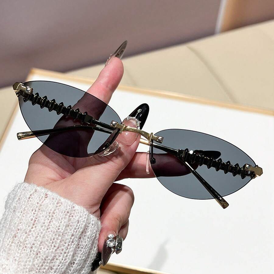 Óculos de Moda Sem Armação com - Sunglasses Cat Eye avaliação e preço