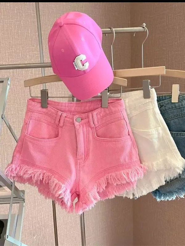 Shorts de Denim com Barra Desf - Shorts Denim Frayed avaliação e preço