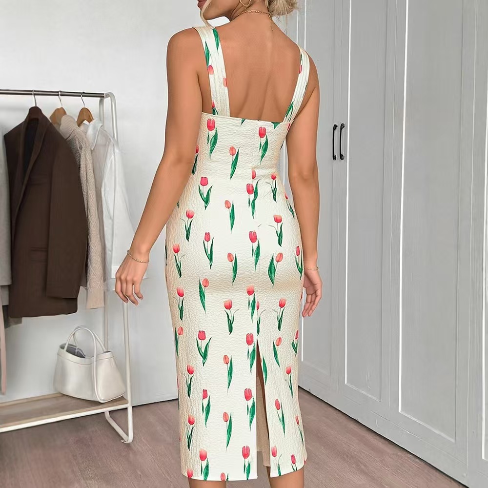 Vestido Cropped Estampado Flor - Midi Skirt Floral avaliação e preço