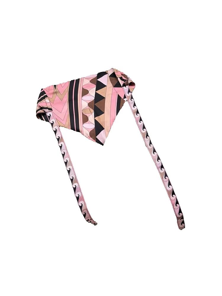 Lenço de Seda com Estampa Geom - Headband Summer Knit avaliação e preço